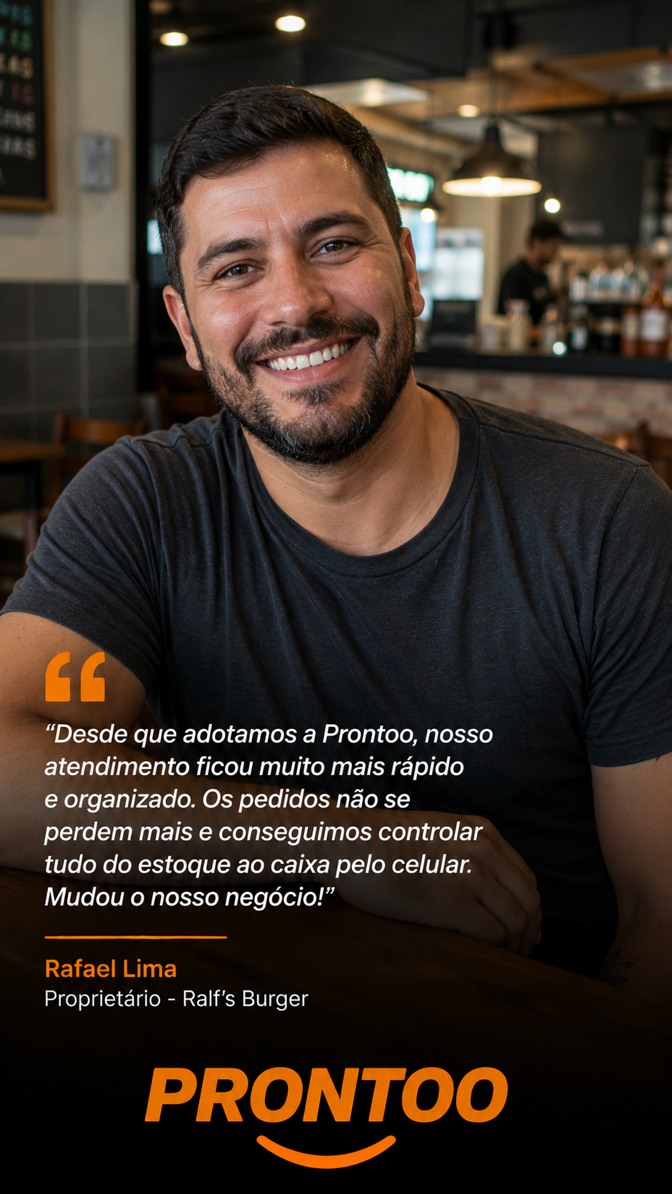 Rafael Lima, Proprietário · Ralf's Burger: “Nosso atendimento ficou muito mais rápido e organizado.”